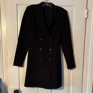 Express Black Double-Breasted Blazer Mini- Mid Dress S/P Christmas Holiday Party